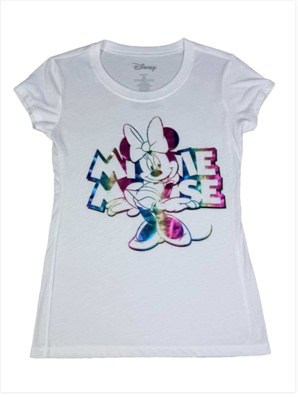 Disney Top Womens Medium Minnie Mouse White T-Shirt